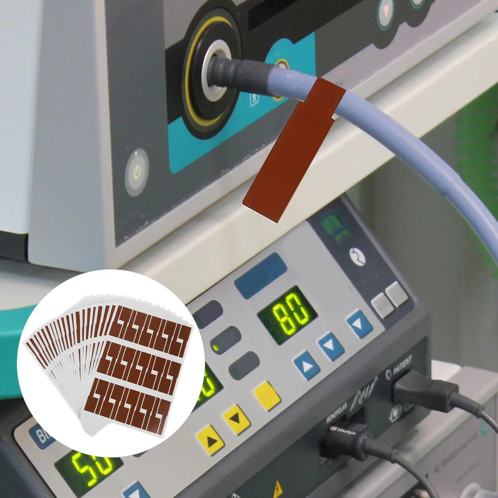 20Sheet Cable Labels Waterproof Tear Resistant Self Adhesive for Wire Cord Electronic Cable Management Tag Stickers