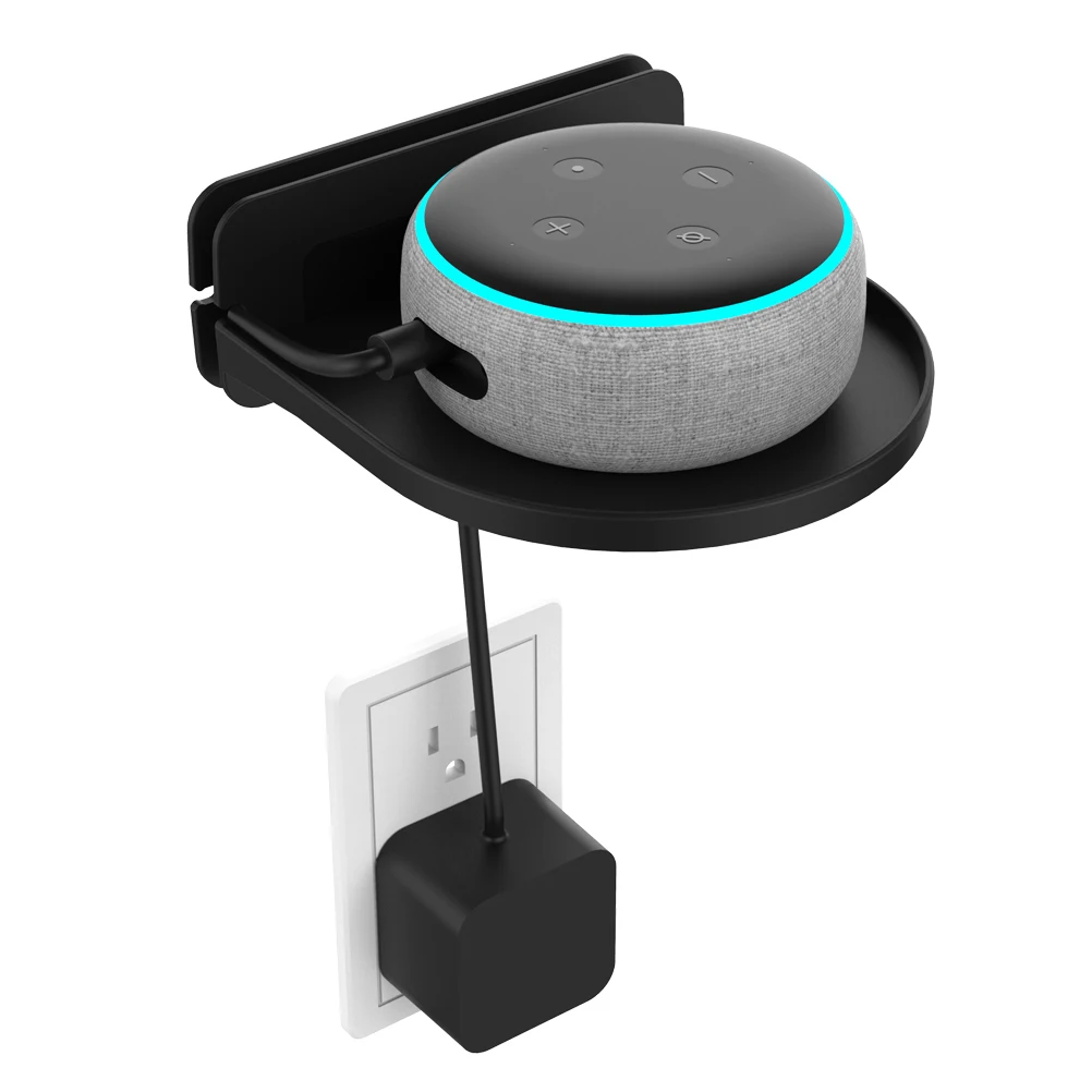 

Black Speaker Rack Stand Universal Wall Mount Speaker Brackets Plastic Holder Support Compatible with WIFI Router