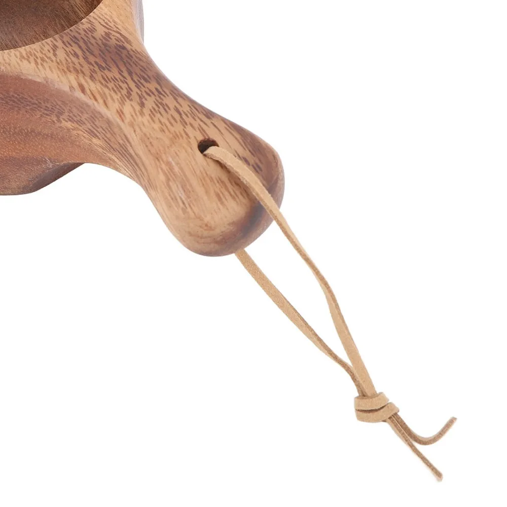 Comfortable Grip Wooden Milk Cup Thickened Smooth Handle Cup Thick Heat Insulated Burr-free Coffee Mug Home