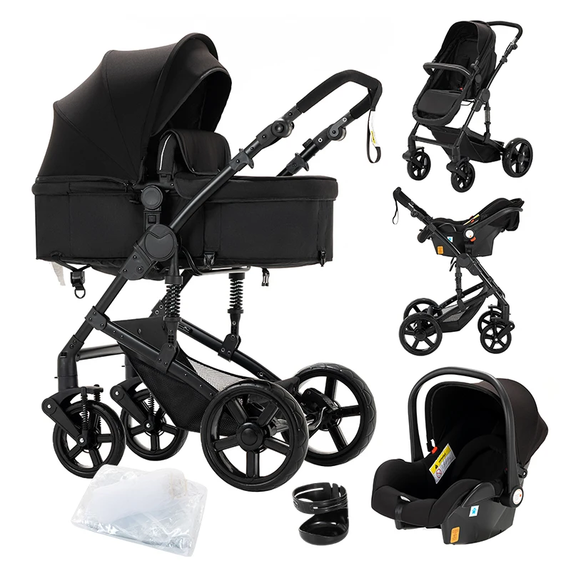 Baby Stroller 3 in 1 Baby Walker Baby Trolley 588 Baby Folding Strollers High Landscape Stroller Car for Newborn