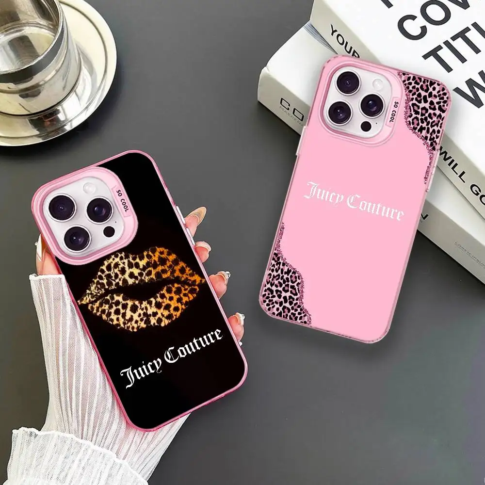 

j-juicy couture leopard Phone Case For iPhone 16,15,14,13,12,11,Mini,Pro,MAX Pink Matte Shockproof Cover