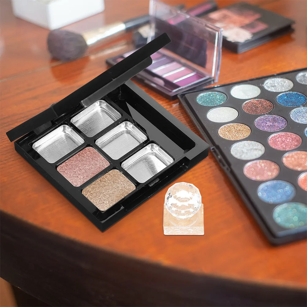 2 セット口紅アイシャドウパレット DIY 空の収納ケースマルチグリッドオーガナイザーポータブル詰め替え可能な化粧容器トレイ
