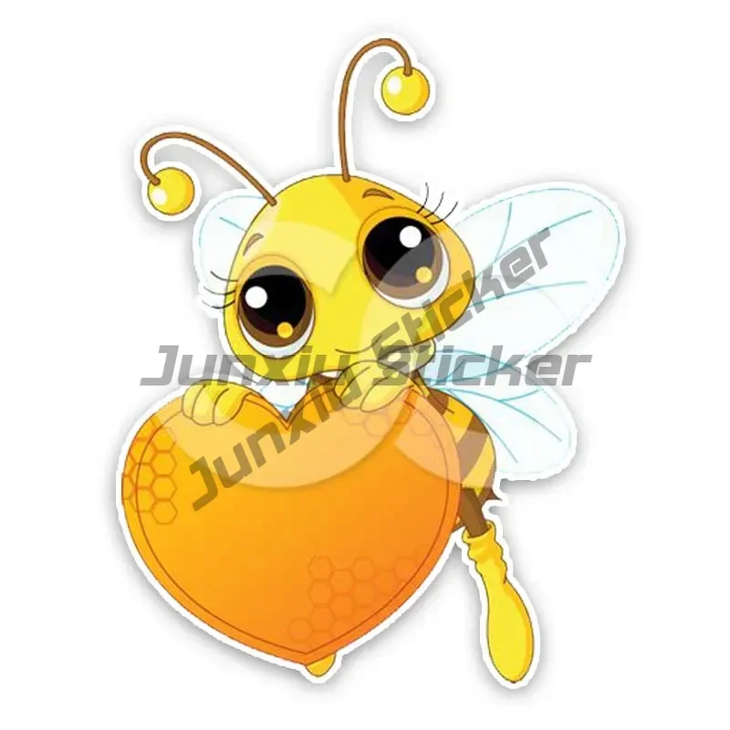 

The Honeybee Holds The Heart Shaped Honey Decal PVC Originality Personality Car Sticker