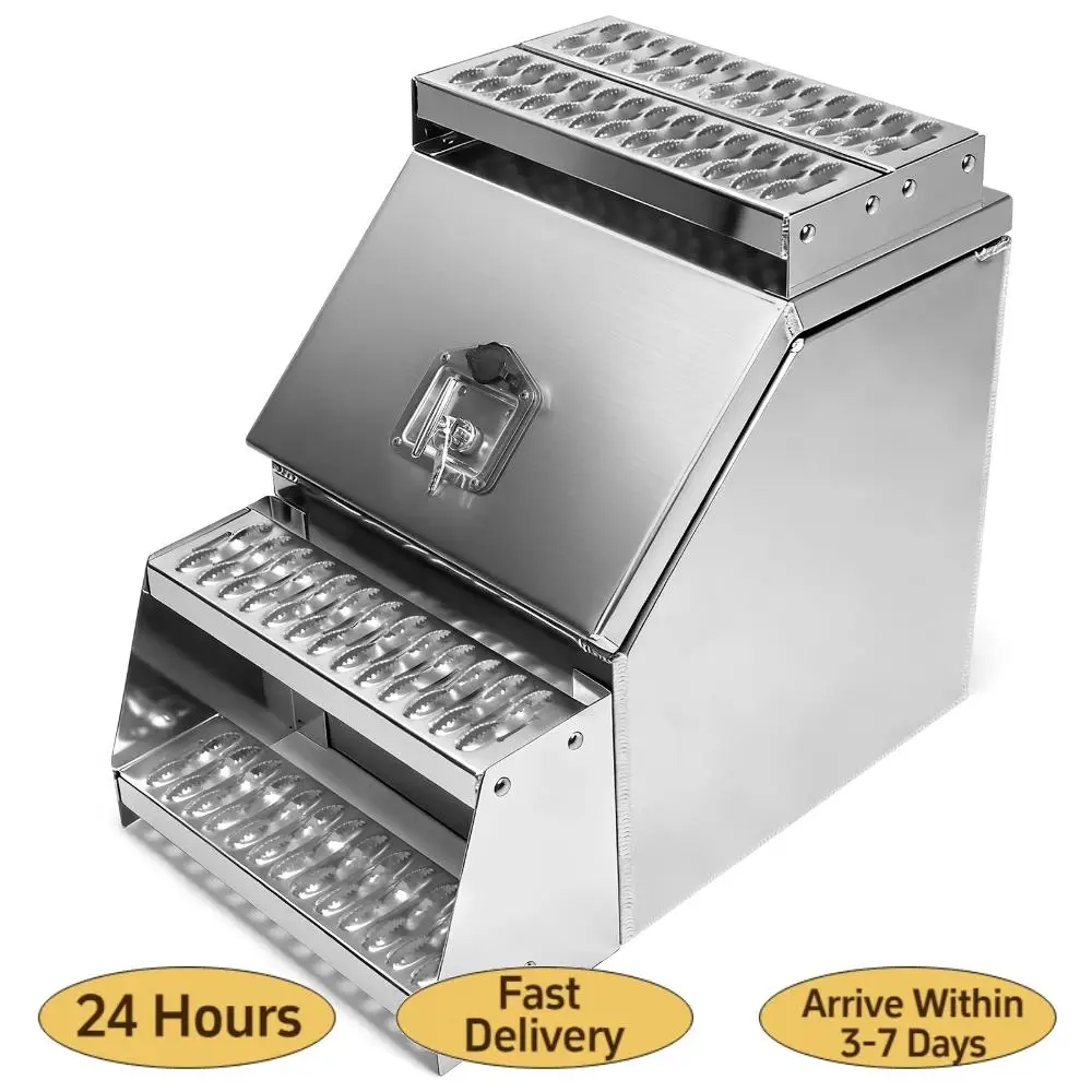 

18in Aluminum Semi Truck Weatherproof Lockable Storage 17.99x27.99x25inch Heay Duty Truck Box Organizer with T-Handle Latch Lock
