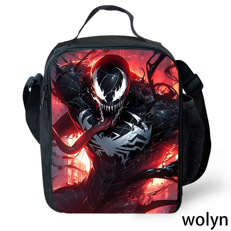 Cartoon School Bags for Boy Girl,Anime Movie v-ve-n-nom Lunch Bags for School,Prints Child Picnic Bags,Kid Cooler Bag for School