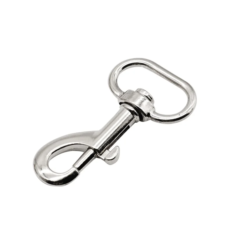 Gancho giratorio de ojo a presión, hebilla de gancho de perno, Clip de cadenas para perros y mascotas, broche de langosta de resorte, hebilla de cinturón de aleación de Zinc