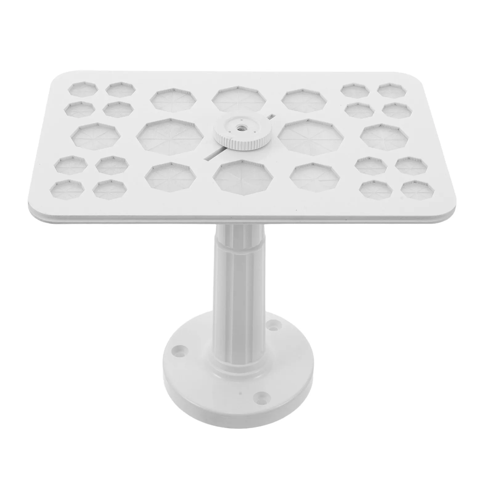 26 Slots Makeup Brush Storage Rack Stable ABS Octagonal Brush Dryer Stand for Countertop Makeup Tool Organizer