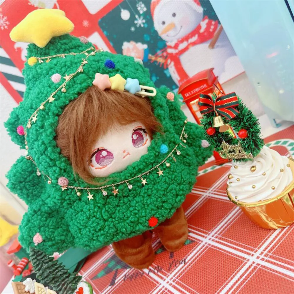 Christmas Tree 20CM Cotton Doll Clothes Crossbody Replacement Stuffed Doll Clothes Suit Outfit Changing Plush Toys Clothes