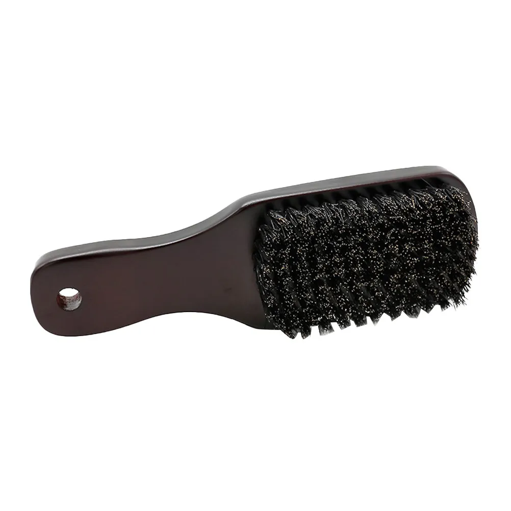 1Pcs Premium Boar Bristle Beard Brush for Men Long Handle Comfortable Grooming Tool Face Cleaning Styling Salon Home Use Dark