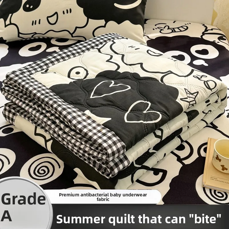 

Washable Air Conditioning Summer Quilt Thin Model Machine Washable Student Dormitory Bed New 2026 Light Weight Cooling Quilt