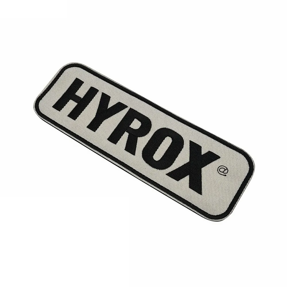 Hyrox Lettering Embroidery Armband, Mixed Fitness Event, Functional Backpack Tactical Vest Hook and Loop Patch