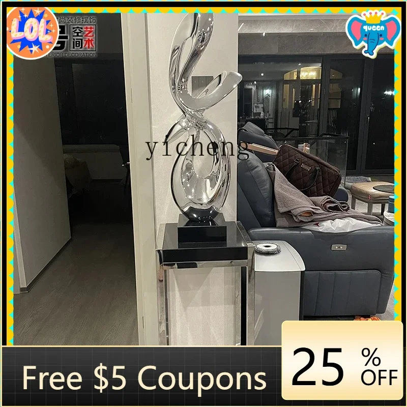 L-  stainless steel stone shelf base hotel shopping mall marble sculpture decorative art ornament display stand