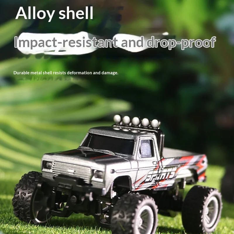 Nowy Produkt 1: Mini Samochód Terenowy na Zdalne Sterowanie 64, Amortyzator, Samochód na Zdalne Sterowanie 2.4g, Model ze Stopu z Efektem Świetlnym, Zabawka dla Chłopca