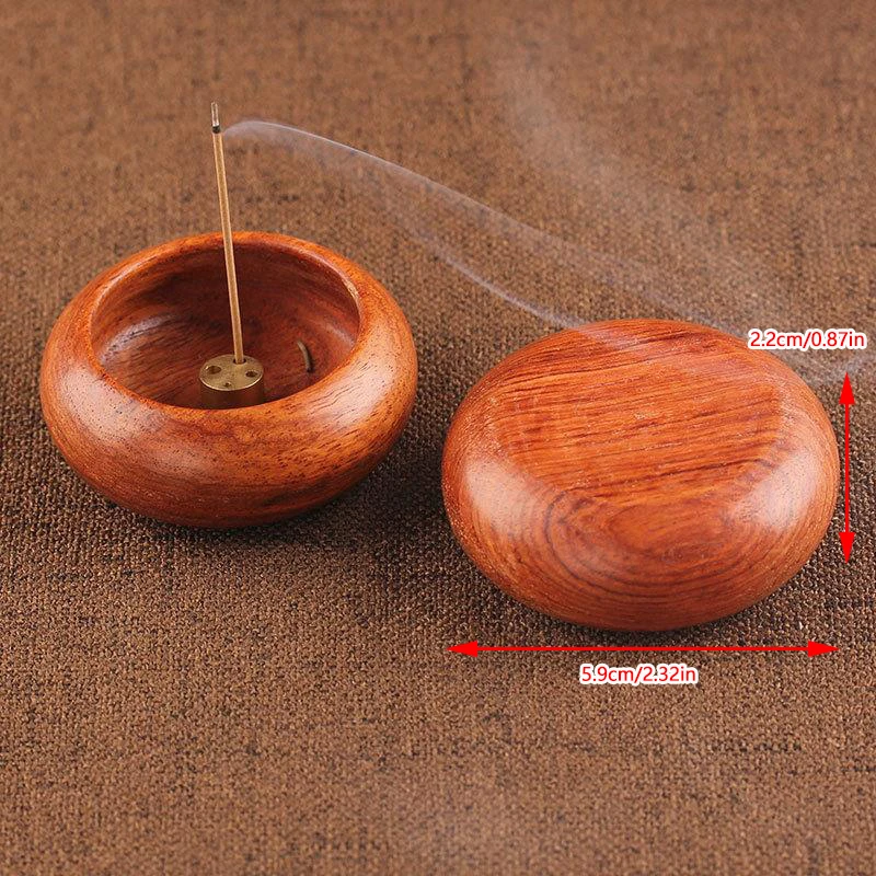 Vintage Wooden Bowl Type Incense Holder Rosewood Incense Burner Stick Holder Censer Suitable For Various Sizes Of Incense Sticks image 6