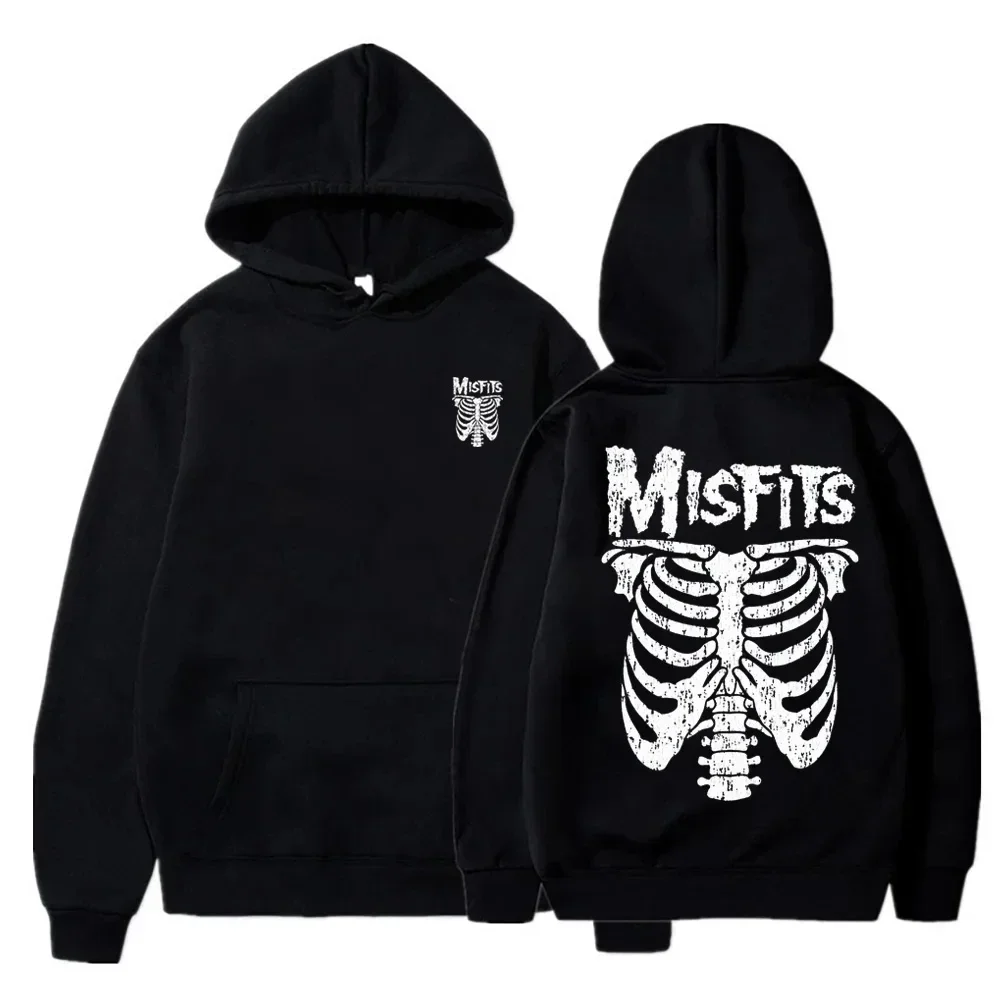 2024 Unisex Thin Cotton Pullover Hoodies Simple Casual Tops New Spring Autumn Clothes The Misfits Print Long Sleeve Hoodies