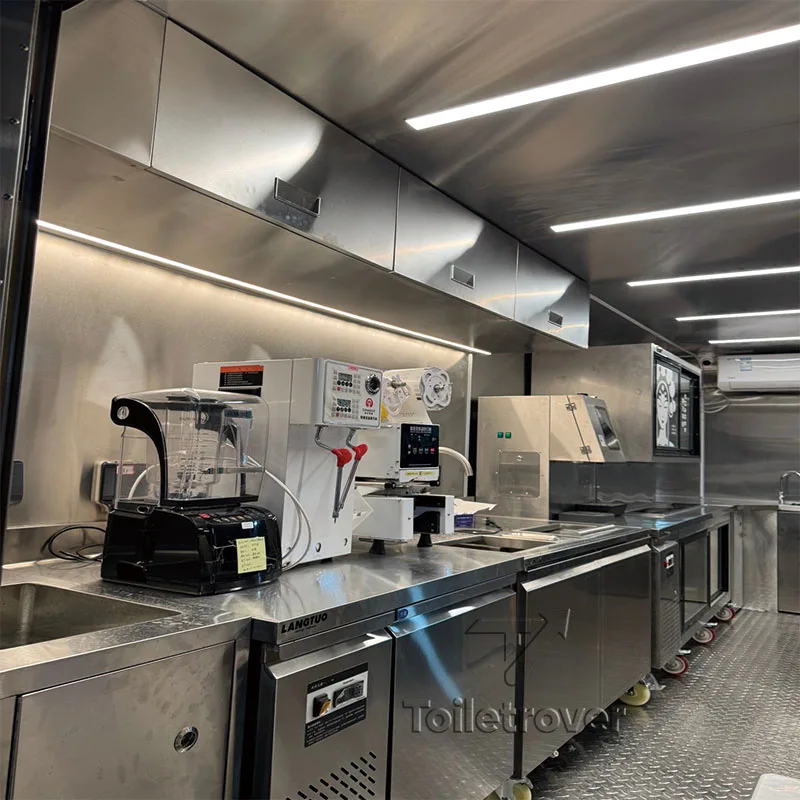 مقطورة طعام خارجية مستديرة لحمل الأعمال الحديثة الخيار الأول لمقطورات تقديم الطعام في الشوارع