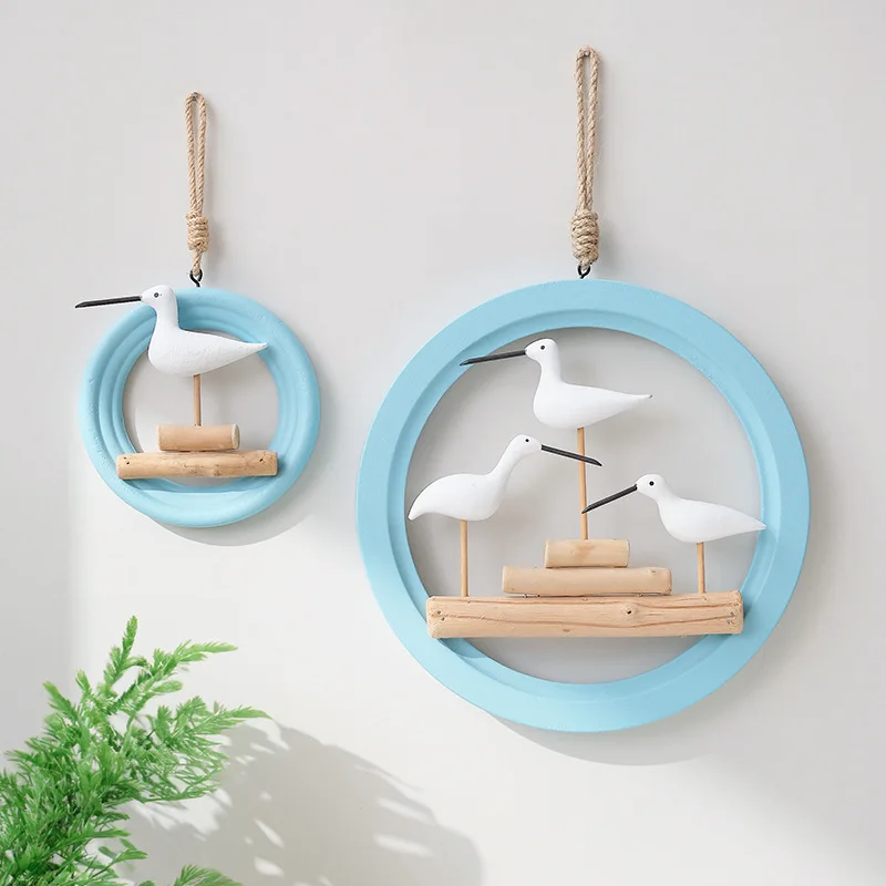 Seabird Pendant Ocean Decor Wall Hanging Lawn Ornaments Coastal Home Bird Wall Art Hanging Seagull Ornament Sculpture Wreath 3D