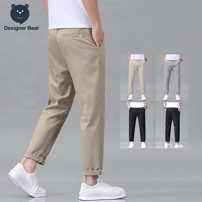 

Brand Clothing 2026 Men Casual Pants Loose Straight Drape Tapered Trousers Spring Summer Fashion Versatile Business Long Pants