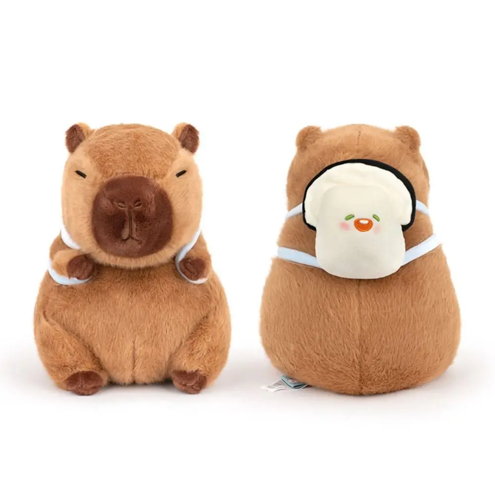 พร้อมกระเป๋าเป้สะพายหลัง Capybara Plush ของเล่นจําลองตุ๊กตาผ้า Capibara อะนิเมะ Fluffty ของเล่นฤดูร้อนการ์ตูน Capybara ตุ๊กตา Plush คริสต์มาส