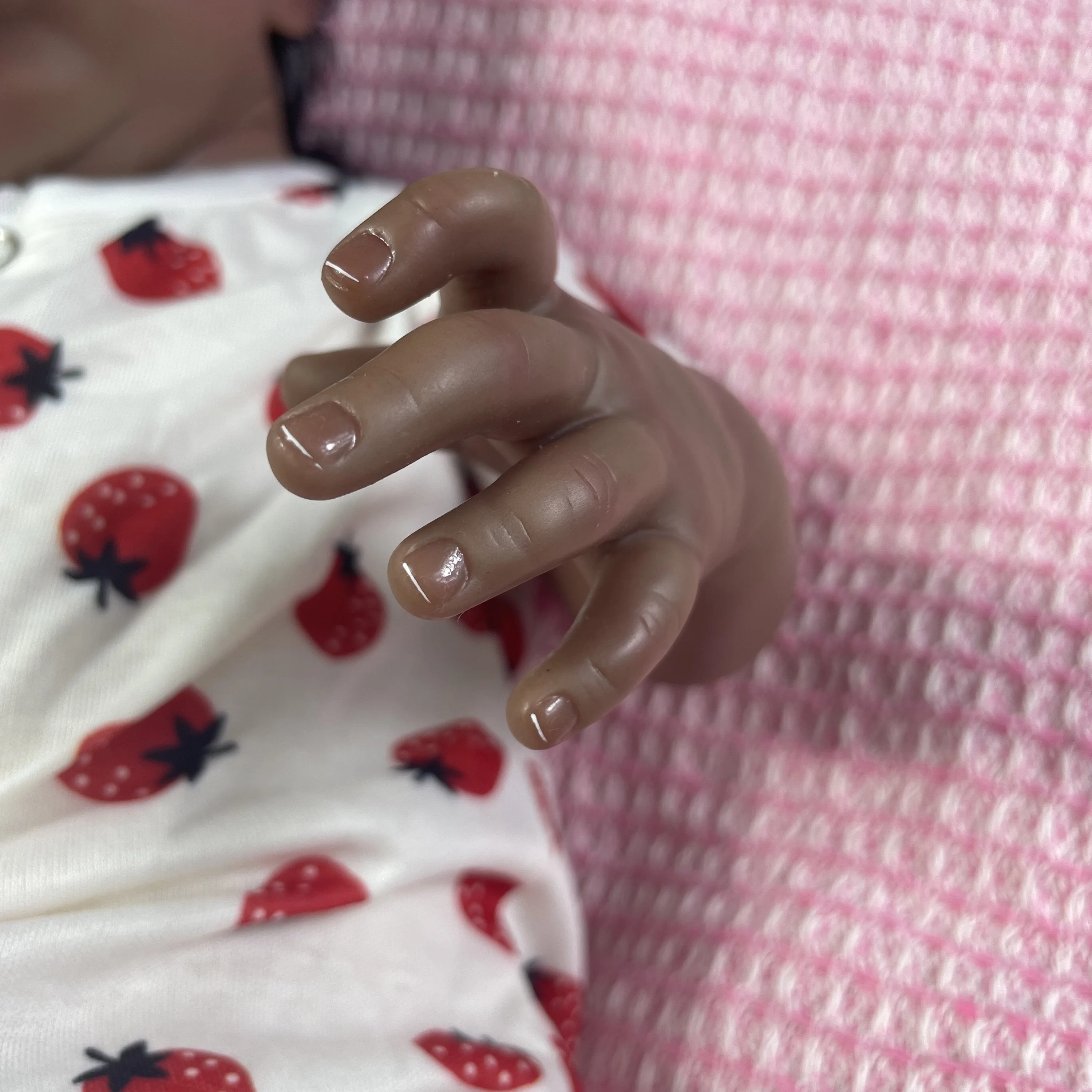 Lanny-muñecas Reborn con acabado de 20 pulgadas para niñas, muñeca recién nacida de piel oscura, Linda muñeca afroamericana, regalo de juguete de Navidad