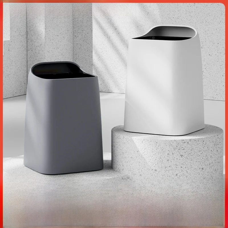 Home Use Large Size Bedroom Toilet Trash Can No Cover Plastic Dustproof Protective Cover Bucket High Aesthetic Value