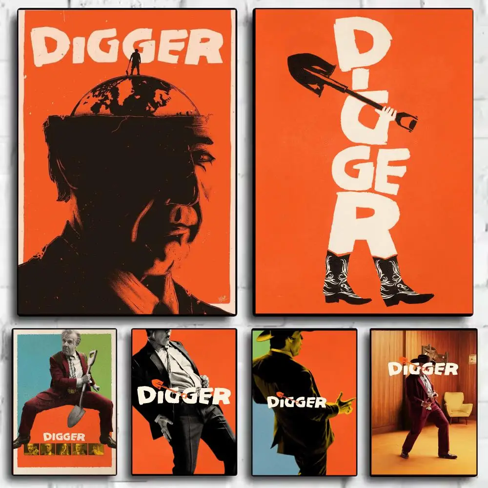 Comedy Movie D-Digger Poster Wall Art Poster Print Decorative Artwork for Bedroom Living Room Office Home Decoration