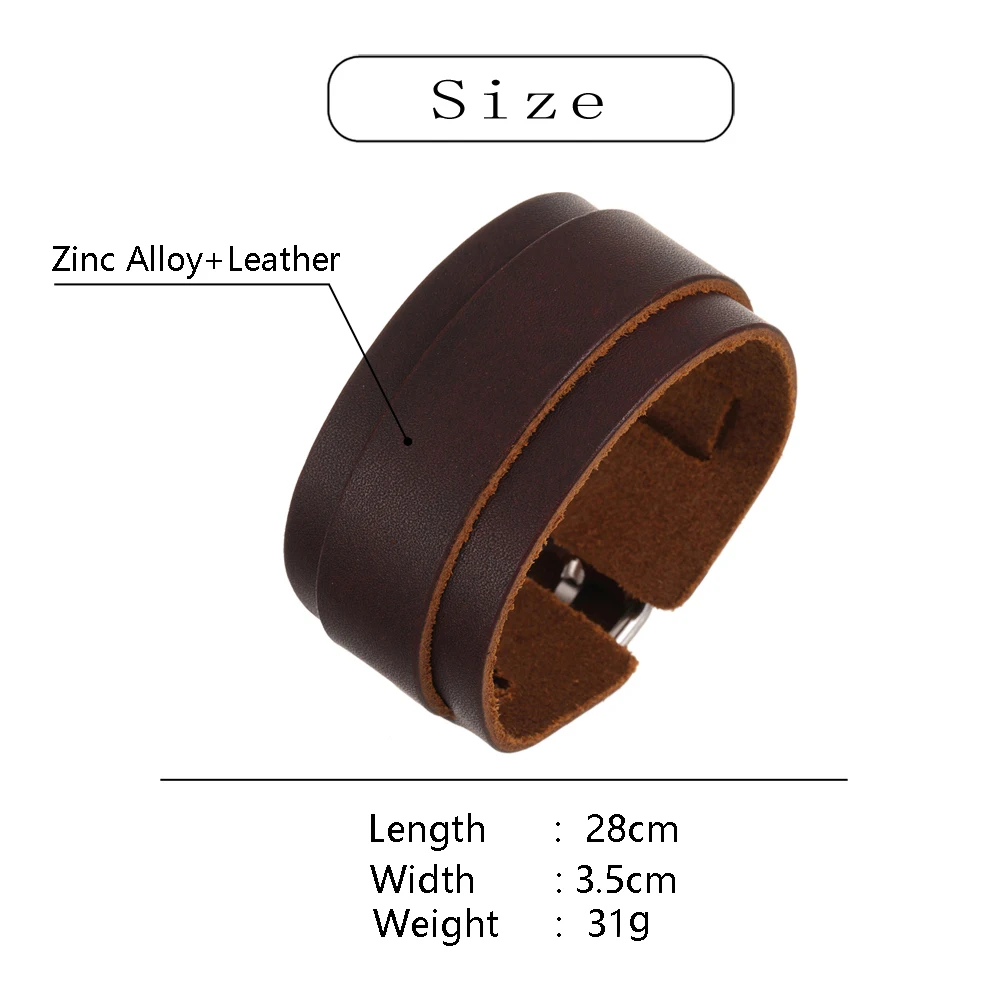 Classic Men\'s Leather Bracelet Multi-style Handmade Weave Wide Bracelets Vintage Brown  Man Jewelry Wholesale Dropshipping