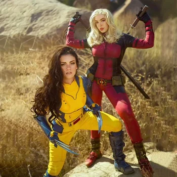 Cosplay Wolverine Superhero Deadpool Bodysuit Costume Halloween Cosplay Party Anime Jumpsuit Women Zentai Suit