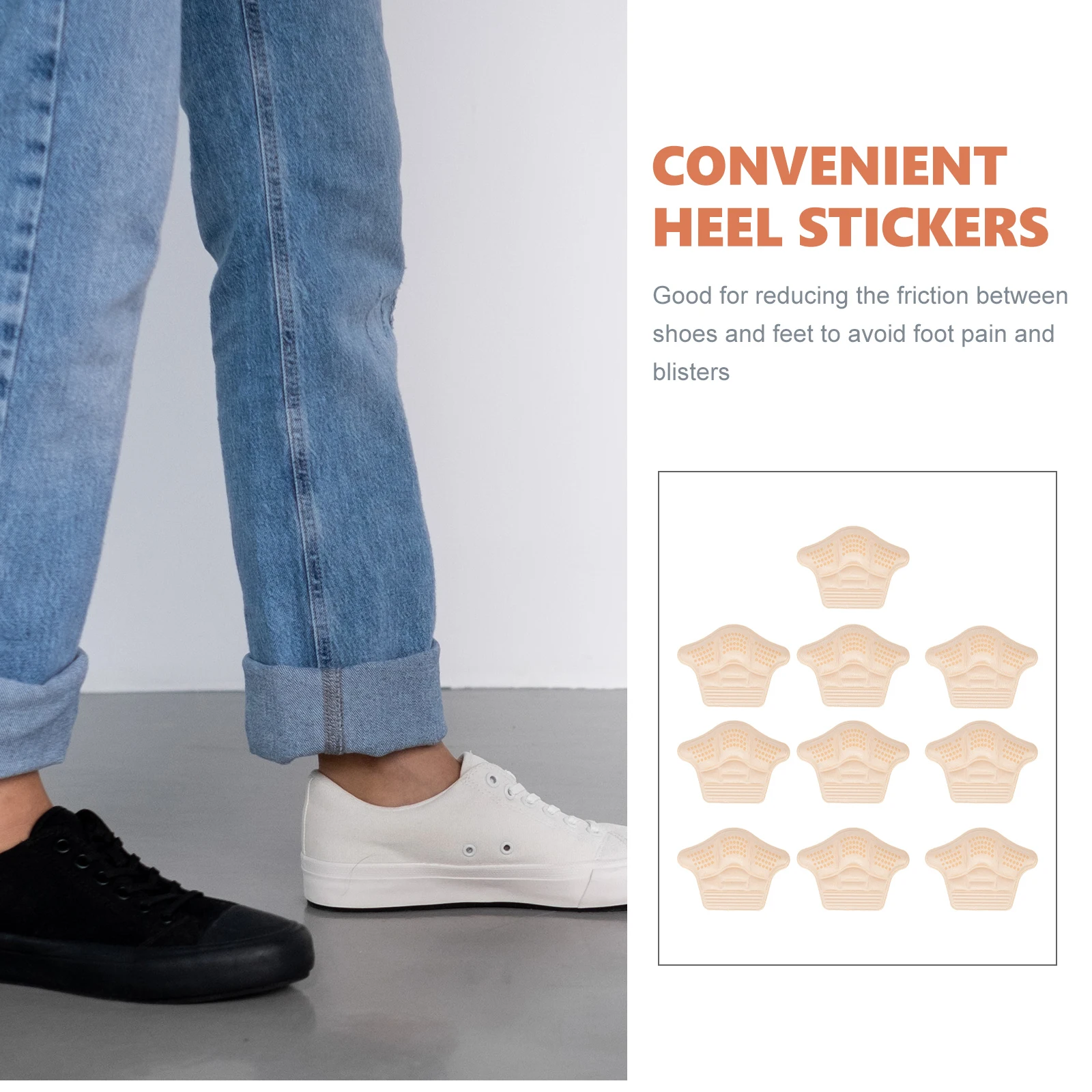 

4pcs Heel Pads Inserts Anti-Wear Stickers Shoe Insoles Cushion For Women Men High Heels Foot Pain Relief Comfort Liners Pads For