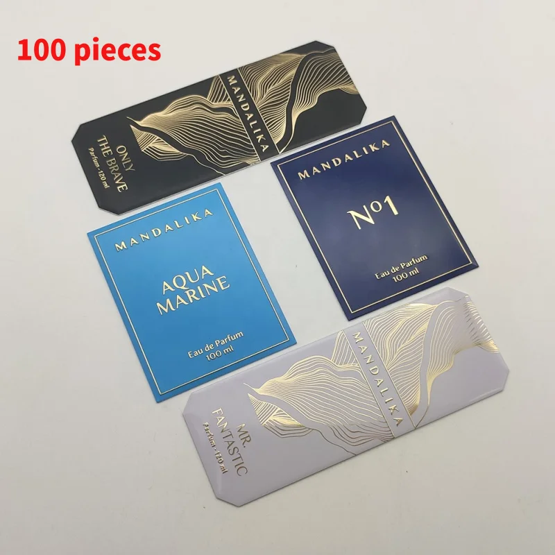 10 0.Zhang.Custom.Custom made cosmetics fragrance bottle nameplate personalized foil sticker embossed label perfume bo