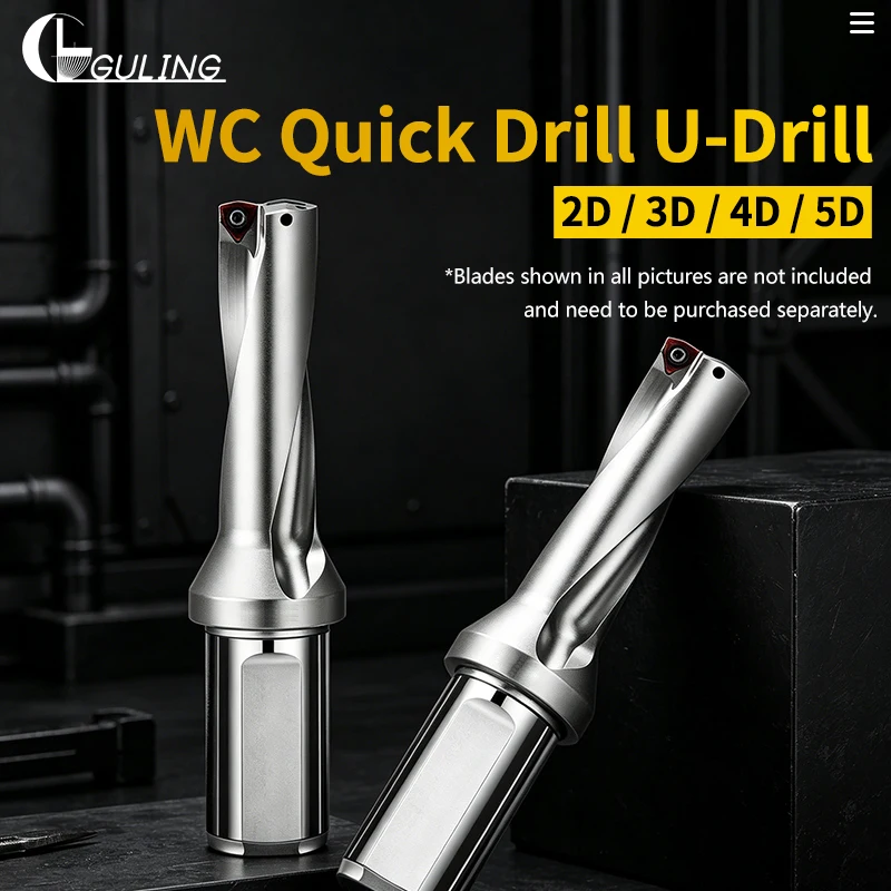 guling-wcシリーズuドリルビットインサートドリルメタルドリルビット14mm-40mm深さ2d-3d-4d-5dインデックス式機械旋盤cnc水冷