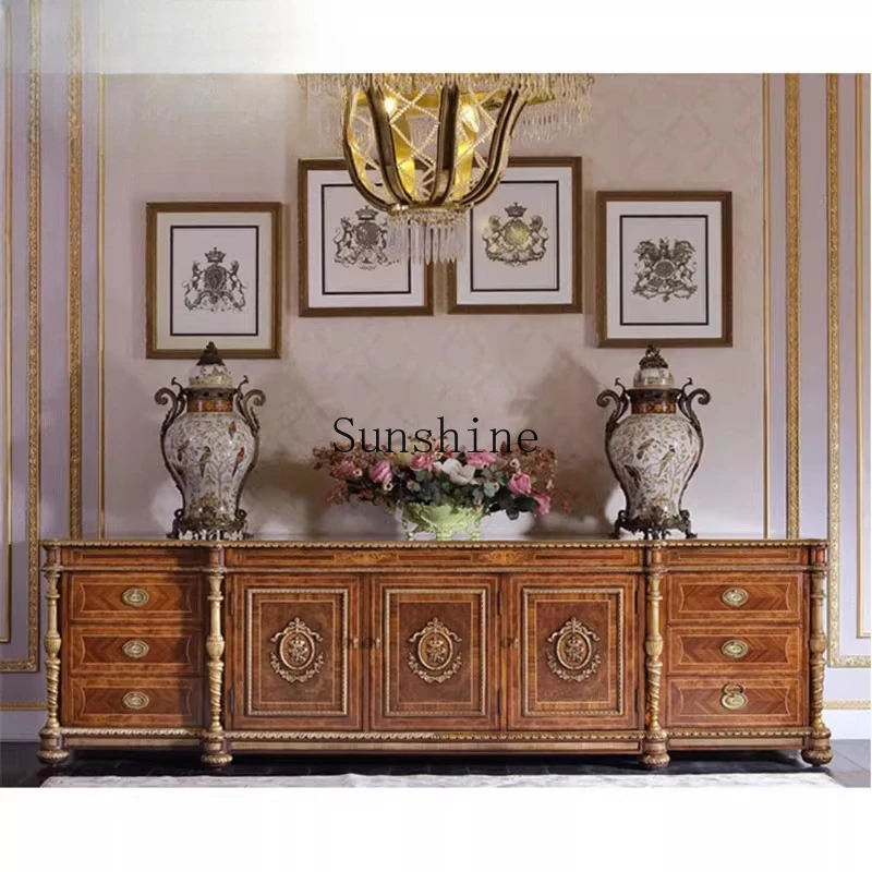 

European furniture neoclassical series large apartment living room TV locker