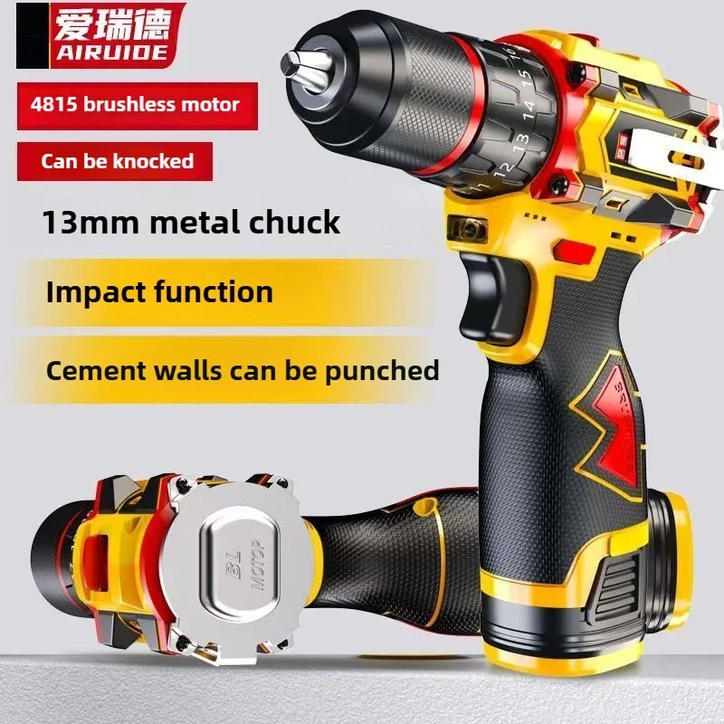 

Brushless Electric Drill Tapping Cordless Impact Drill Metal Ratchet Chuck Electric Hand Drill Household Electric Screwdriver