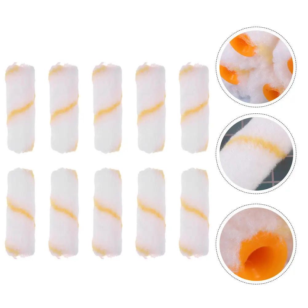 48Pcs 4 Inch Wall Painting Roller Covers Super Smooth Finish Washable Reusable Mini Rollers for DIY Contractors Home Improvement