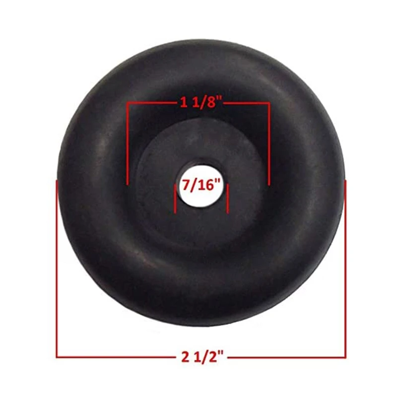 Universal Rubber Bump Stops Trailer Ramp Door Bumper Adapter Frame Rail Protector Slotted Frame 4 Pack