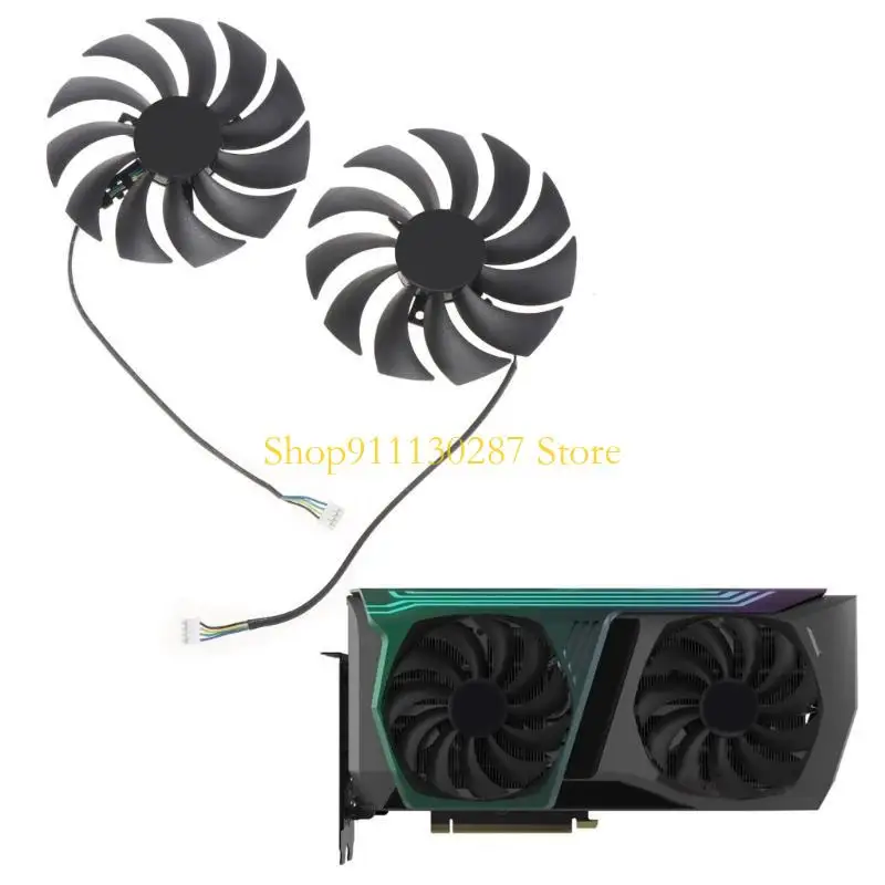 

J1HC GAA8S2U 4-контактный вентилятор для видеокарты для ZOTAC RTX3070 LHR 8 ГБ AMP Holo GPU Cooler