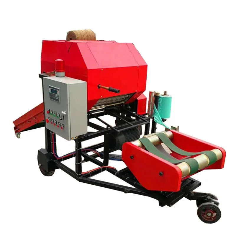 EXW High Efficiency Mini Round Baler With Wrapper 5.5kw Motor Diesel Engine Option For Wheat Alfalfa Grass Forage Packing