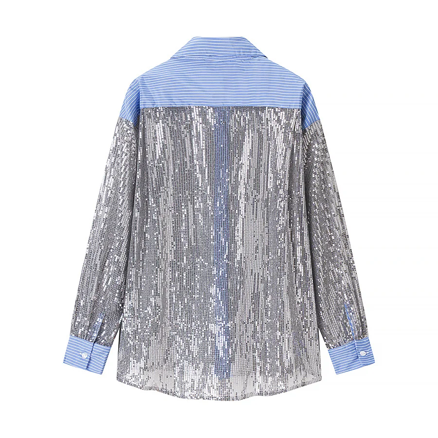 

JNLEAOG, осенние новые женские свободные длинные све, повседневные, с блестками и ветром, из полиэстера, устойчивого к деформации