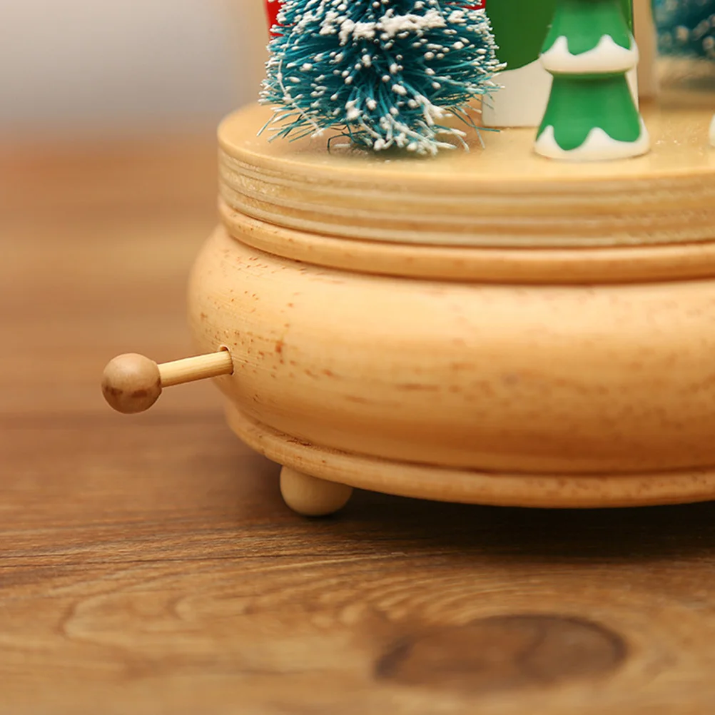 

1Pcs Music Box Decoration Christmas Gift Deer Pull Cart Rotating Desktop Ornament Adornment Party Accessory