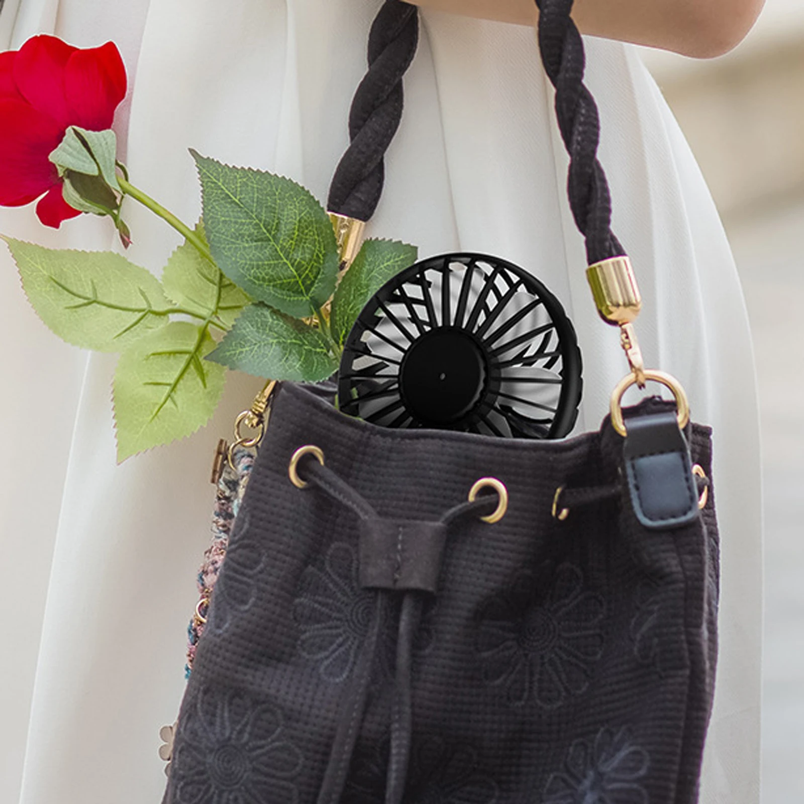 Ventola USB 5V 1A piccola ventola personale ventola tascabile rotazione a 360 ° collo flessibile Mini ventola fredda per Laptop o PC Versatile