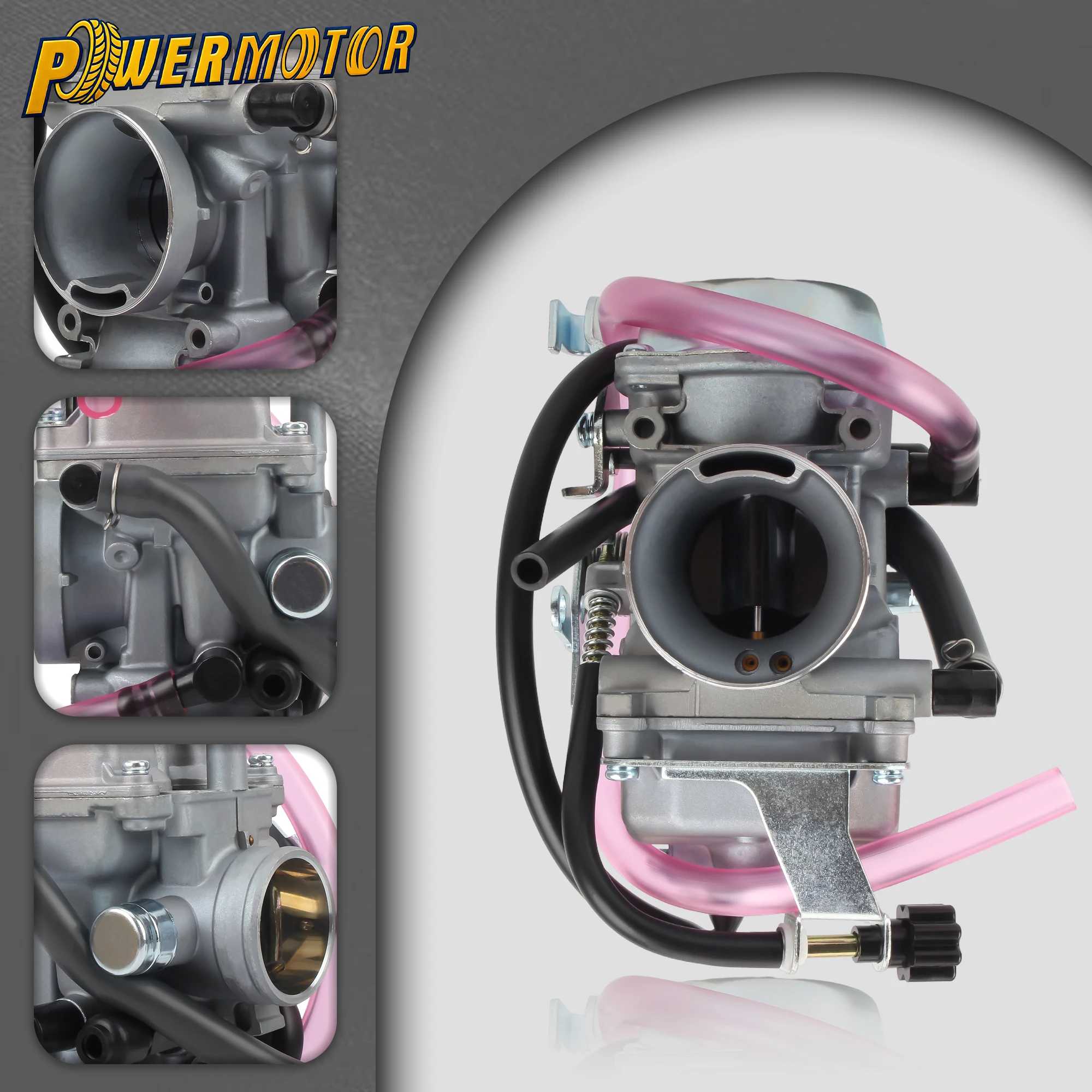 

ATV Carburetor With Air Intake Fuel Switch For Kawasaki Bayou 300 KLF300 KLF300C 4X4 1986-2005 4-Stroke 4-Wheel Quad Bike Carb