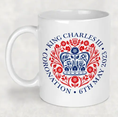 King Charles III Coronation 6th May 2023 Mug Celibration Official Emblem Tea Cup