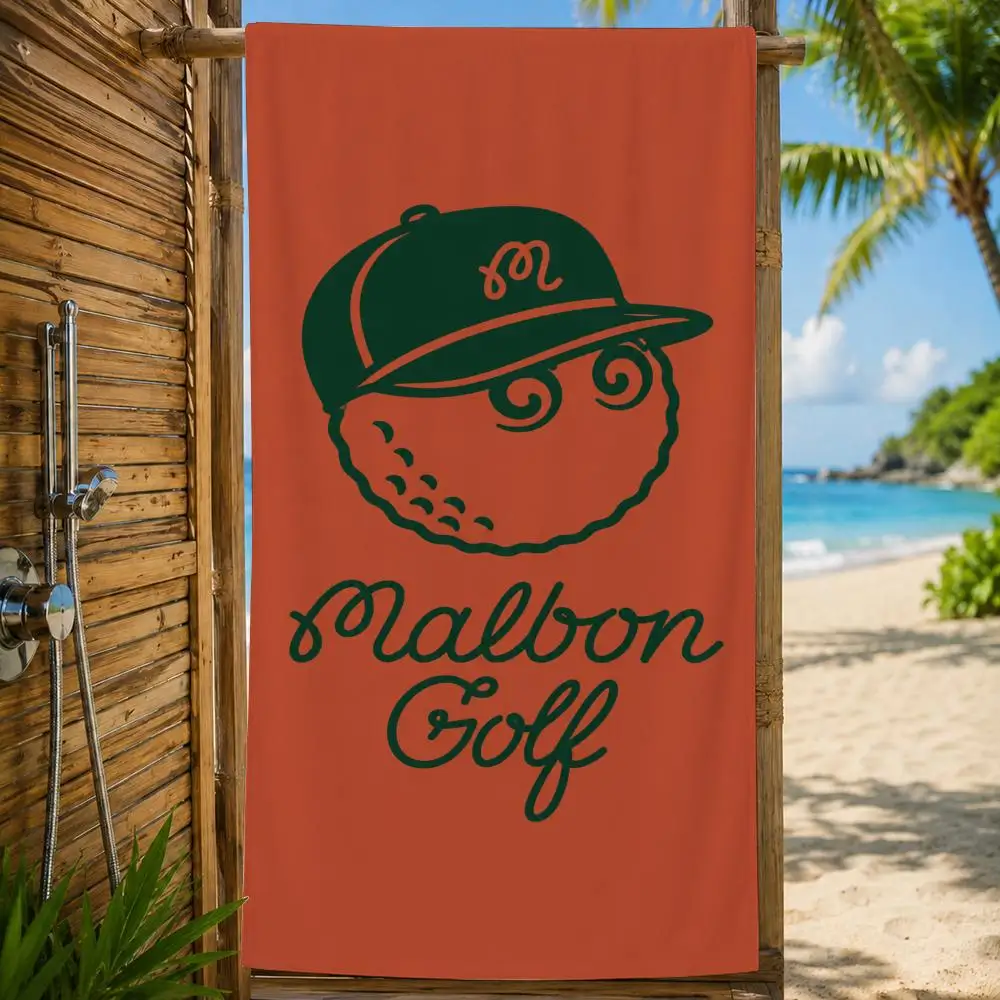 Marke Malbon Golfhandtuch, großes bedrucktes, schnell trocknendes Mikrofaser-Strandtuch, Gesichtstuch, weich, leicht, für Fitness, Camping, Spa – Detail 33