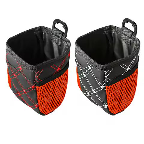 Car Air Vent Bag Auto Outlet Storage Bucket PU Leather Organizer Box Hanging Air Vent Glasses Phone Holder Car Supplies