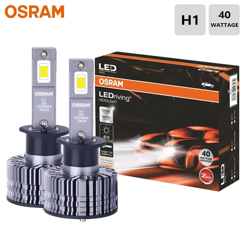 OSRAM LED H1 XLZ Advance 12/24V 40W Bright Lumens Auto Bulbs 6000K White LED Car Upgarde Lamps Fog Light Turbo Fan P14.5s 2X