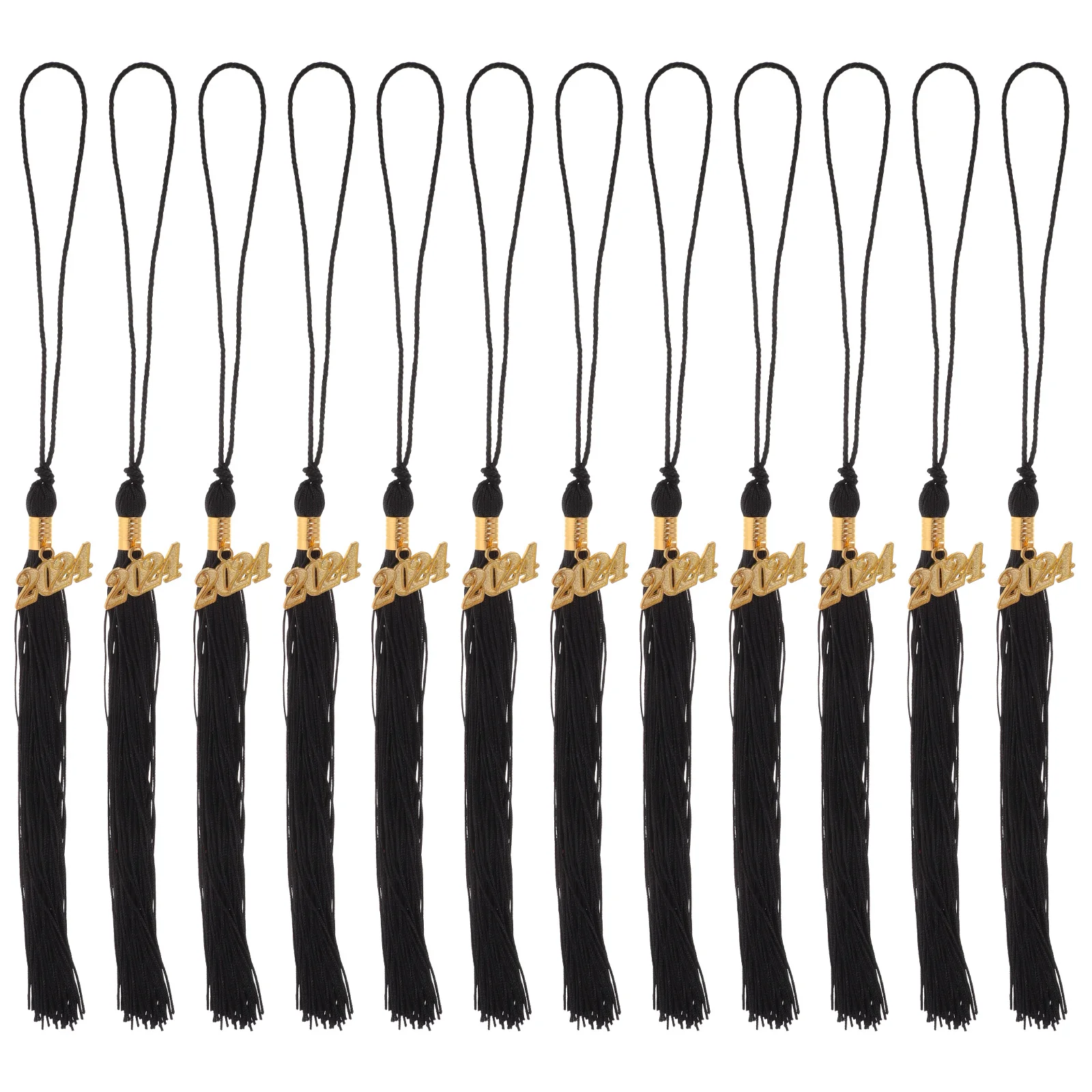 Tehaux 2024 Graduation Tassels Charms Academic Grad Cap Diy Hat Ceremonies Accessories Blue Gold