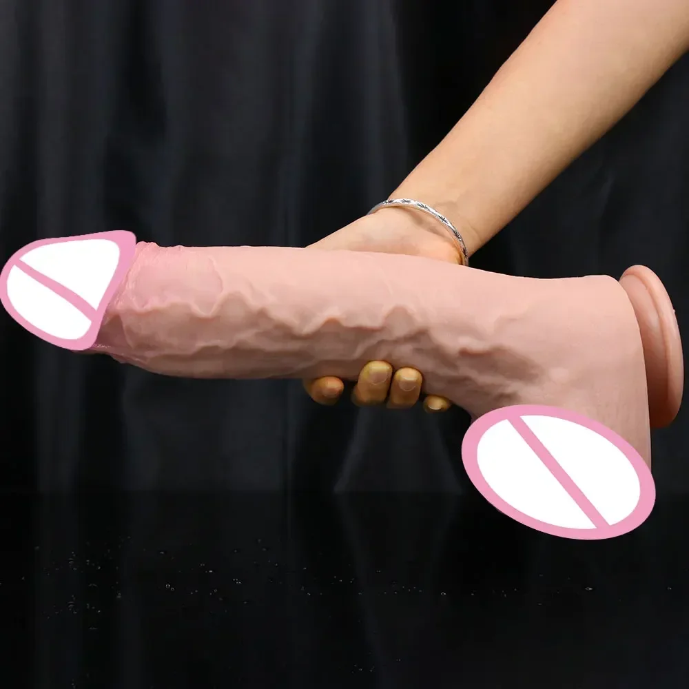 32x6cm Super Huge Realistic Soft Dildo Real Vein Big Penis Sex Toys For Women Vaginal Massager G-Spot Stimulato Masturbate Tools