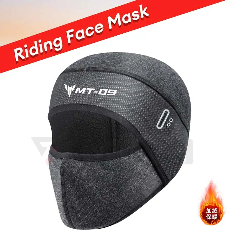 for yamaha MT-09 Winter Warm Fleece Bicycle fishing Ski Face Balaclava Hats Cold Warmer Cap Windproof Tactical Mask Helmet Liner