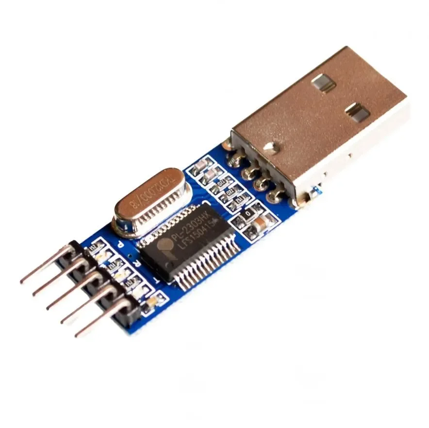 

USB to TTL / USB-TTL microcontroller programmer / PL2303 in nine upgrades plate with a transparent cover