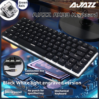 AJAZZ AK33 Keyboards 82 Keys Gaming Mechanical Keyboard Wired Bluetooth Switch Gamer PC Backlit Computer keyboards,Red Axis